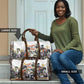Black History Fight Like A Girl Travel Bag African Feminist Icons and Bold Retro Art Style - African Pride