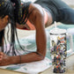 Black History Fight Like A Girl Tumbler With Handle African Feminist Icons and Bold Retro Art Style - African Pride