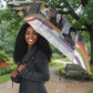 Black History Fight Like A Girl Umbrella African Feminist Icons and Bold Retro Art Style - African Pride