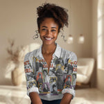 Black History Fight Like A Girl Women Casual Shirt African Feminist Icons and Bold Retro Art Style - African Pride