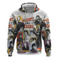 Black History Fight Like A Girl Zip Hoodie African Feminist Icons and Bold Retro Art Style - African Pride