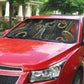 Serket Ancient Egyptian Auto Sun Shade with Canopic Jars and Scorpion Motif in Protection