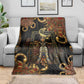 Serket Ancient Egyptian Blanket with Canopic Jars and Scorpion Motif in Protection