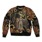 Serket Ancient Egyptian Bomber Jacket with Canopic Jars and Scorpion Motif in Protection