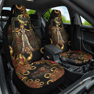 Serket Ancient Egyptian Car Seat Cover with Canopic Jars and Scorpion Motif in Protection