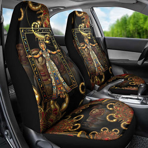 Serket Ancient Egyptian Car Seat Cover with Canopic Jars and Scorpion Motif in Protection