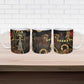 Serket Ancient Egyptian Ceramic Mug with Canopic Jars and Scorpion Motif in Protection