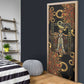 Serket Ancient Egyptian Door Cover with Canopic Jars and Scorpion Motif in Protection