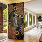 Serket Ancient Egyptian Door Cover with Canopic Jars and Scorpion Motif in Protection