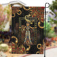Serket Ancient Egyptian Garden Flag with Canopic Jars and Scorpion Motif in Protection