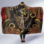 Serket Ancient Egyptian Hooded Blanket with Canopic Jars and Scorpion Motif in Protection