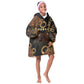 Serket Ancient Egyptian Kid Wearable Blanket Hoodie with Canopic Jars and Scorpion Motif in Protection