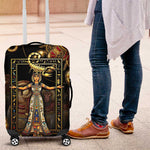 Serket Ancient Egyptian Luggage Cover with Canopic Jars and Scorpion Motif in Protection