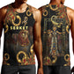 Serket Ancient Egyptian Men Tank Top with Canopic Jars and Scorpion Motif in Protection