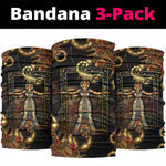 Serket Ancient Egyptian Neck Gaiter with Canopic Jars and Scorpion Motif in Protection