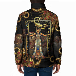 Serket Ancient Egyptian Padded Jacket with Canopic Jars and Scorpion Motif in Protection