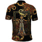 Serket Ancient Egyptian Polo Shirt with Canopic Jars and Scorpion Motif in Protection