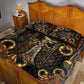 Serket Ancient Egyptian Quilt Bed Set with Canopic Jars and Scorpion Motif in Protection