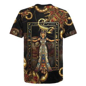 Serket Ancient Egyptian Rugby Jersey with Canopic Jars and Scorpion Motif in Protection