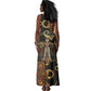 Serket Ancient Egyptian Tank Maxi Dress with Canopic Jars and Scorpion Motif in Protection
