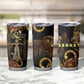 Serket Ancient Egyptian Tumbler Cup with Canopic Jars and Scorpion Motif in Protection