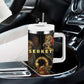 Serket Ancient Egyptian Tumbler With Handle with Canopic Jars and Scorpion Motif in Protection