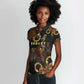 Serket Ancient Egyptian Women Polo Shirt with Canopic Jars and Scorpion Motif in Protection