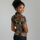Serket Ancient Egyptian Women Polo Shirt with Canopic Jars and Scorpion Motif in Protection
