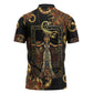 Serket Ancient Egyptian Zipper Polo Shirt with Canopic Jars and Scorpion Motif in Protection