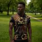 Serket Ancient Egyptian Zipper Polo Shirt with Canopic Jars and Scorpion Motif in Protection