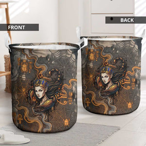 Serket Egyptian Laundry Basket Jeweled Scorpion and Cobweb Motif in Mystical Egyptian