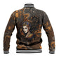 Serket Egyptian Baseball Jacket Jeweled Scorpion and Cobweb Motif in Mystical Egyptian