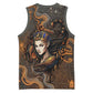 Serket Egyptian Basketball Jersey Jeweled Scorpion and Cobweb Motif in Mystical Egyptian