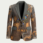 Serket Egyptian Blazer Jeweled Scorpion and Cobweb Motif in Mystical Egyptian
