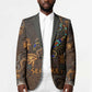 Serket Egyptian Blazer Jeweled Scorpion and Cobweb Motif in Mystical Egyptian