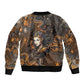 Serket Egyptian Bomber Jacket Jeweled Scorpion and Cobweb Motif in Mystical Egyptian