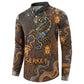 Serket Egyptian Button Sweatshirt Jeweled Scorpion and Cobweb Motif in Mystical Egyptian