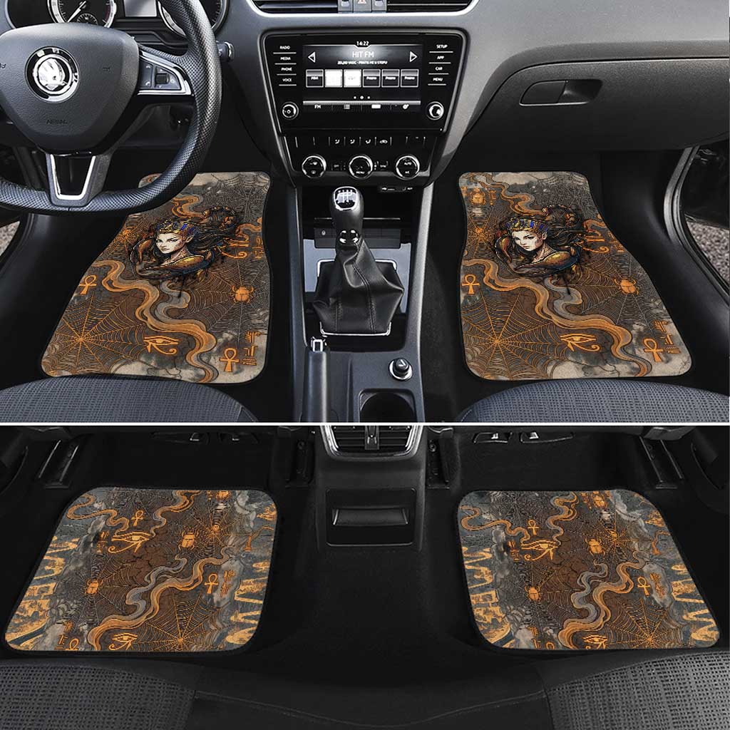 Serket Egyptian Car Mats Jeweled Scorpion and Cobweb Motif in Mystical Egyptian