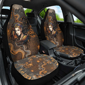 Serket Egyptian Car Seat Cover Jeweled Scorpion and Cobweb Motif in Mystical Egyptian