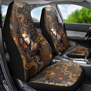 Serket Egyptian Car Seat Cover Jeweled Scorpion and Cobweb Motif in Mystical Egyptian