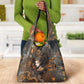Serket Egyptian Grocery Bag Jeweled Scorpion and Cobweb Motif in Mystical Egyptian