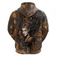 Serket Egyptian Hoodie Jeweled Scorpion and Cobweb Motif in Mystical Egyptian