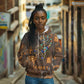 Serket Egyptian Hoodie Jeweled Scorpion and Cobweb Motif in Mystical Egyptian