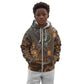 Serket Egyptian Kid Hoodie Jeweled Scorpion and Cobweb Motif in Mystical Egyptian