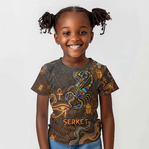 Serket Egyptian Kid T shirt Jeweled Scorpion and Cobweb Motif in Mystical Egyptian