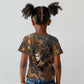 Serket Egyptian Kid T shirt Jeweled Scorpion and Cobweb Motif in Mystical Egyptian