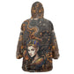 Serket Egyptian Kid Wearable Blanket Hoodie Jeweled Scorpion and Cobweb Motif in Mystical Egyptian