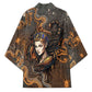 Serket Egyptian Kimono Jeweled Scorpion and Cobweb Motif in Mystical Egyptian