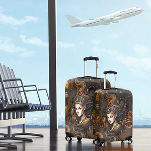 Serket Egyptian Luggage Cover Jeweled Scorpion and Cobweb Motif in Mystical Egyptian