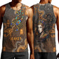 Serket Egyptian Men Tank Top Jeweled Scorpion and Cobweb Motif in Mystical Egyptian